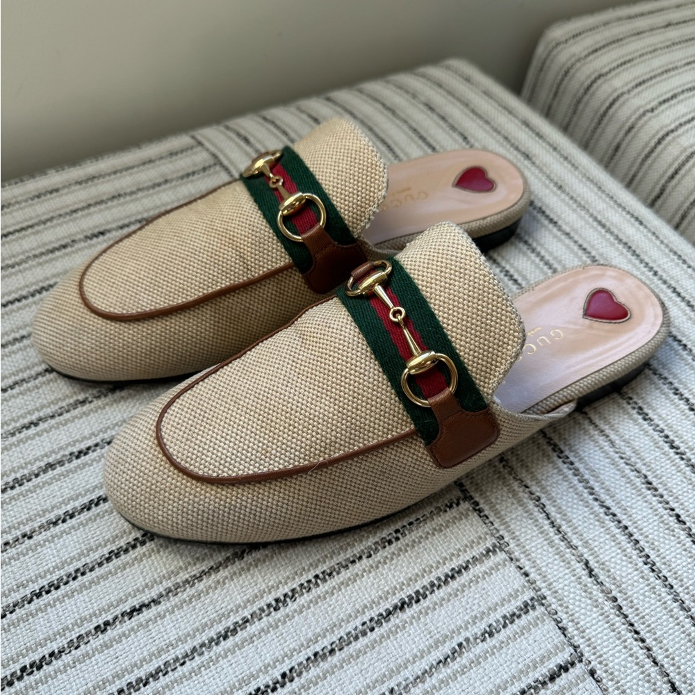 Gucci Women’s Canvas Mules, Size 36, Used